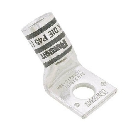 Panduit One-Hole Compression Lug, 4 AWG Max, 0.19 in Stud, Standard Barrel, Copper, Gray LCAX4-10H-L